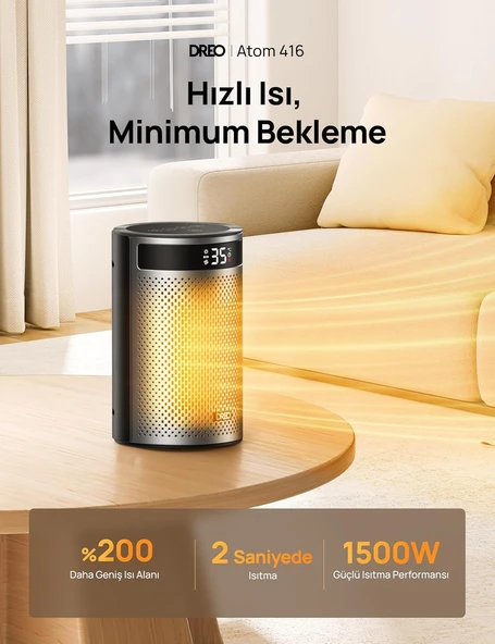 DREO Atom 416 Seramik Isıtıcı 1500W - Resim 2