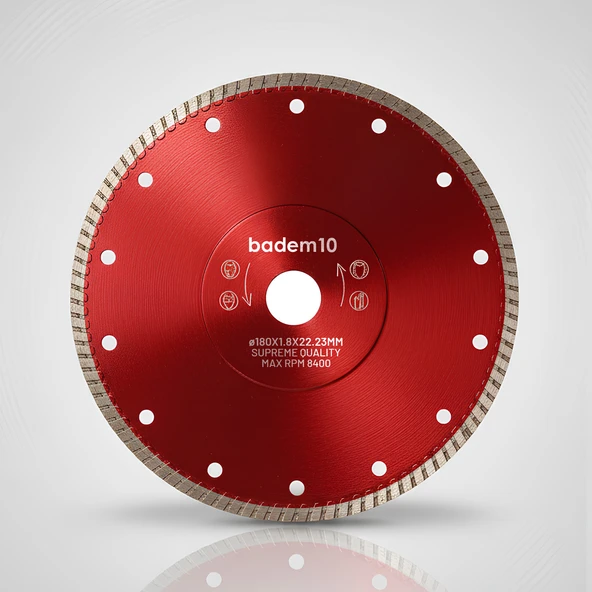 Hassas Beton Seramik Porselen Kesme Elmas Testere 180X1,8MM Hassas Kesim Testere Bıçağı ürün görseli