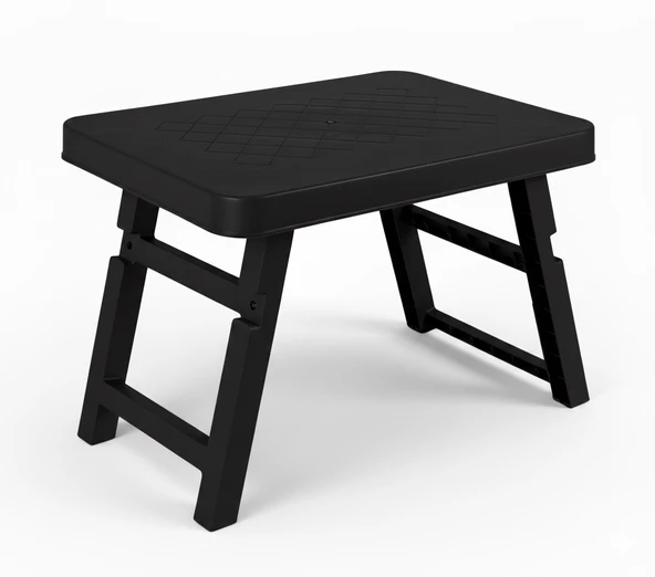 Kaliteli Taşıma Saplı Katlanabilir Plastik Kamp Piknik Sehpası 40x50x38 Siyah ürün görseli 1