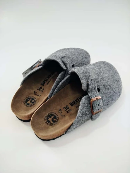 BİRKENSTOCK BOSTON KEÇE TERLİK GRİ - Resim 3