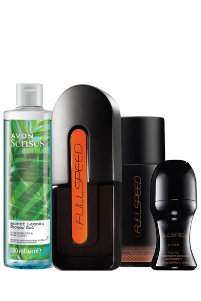 Full Speed Erkek Parfüm Deodorant Rollon Ve Duş Jeli Dörtlü Paket ürün görseli 1