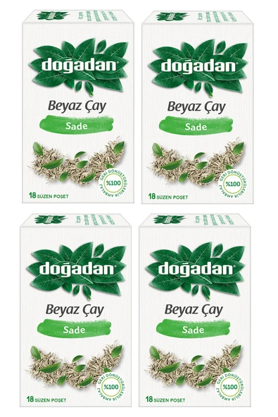 Doğadan Beyaz Çay Sade 18'li x 4 Adet ürün görseli