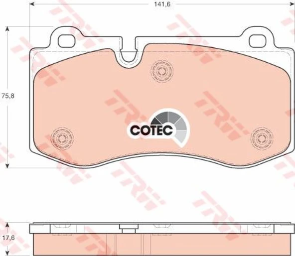 Mercedes Fren Balatası On W211 05>08 W221 06>13 C216 06>13 R230 01>12 - Trw Gdb1667 - Resim 1
