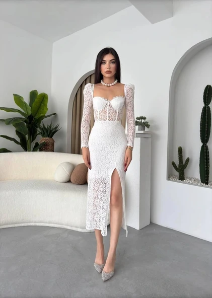 Siena Dantel Elbise - Resim 3