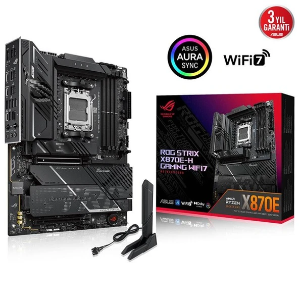 ASUS ROG STRIX X870E-H GAMING WIFI7 DDR5 HDMI-DP TYPCE PCIE 5.0 AM5 ürün görseli