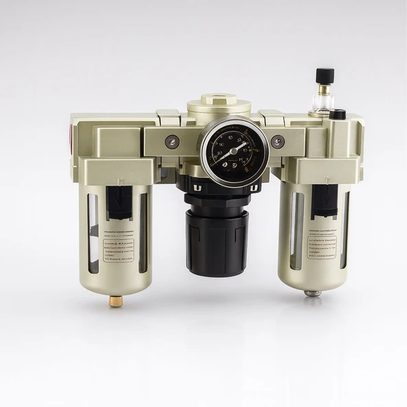 Yüksek Kapasite Üçlü Şartlandırıcı 1/2'' Pnömatik Hava Filtre Regülatör Yağlayıcı FRL Seti Kompresör ürün görseli