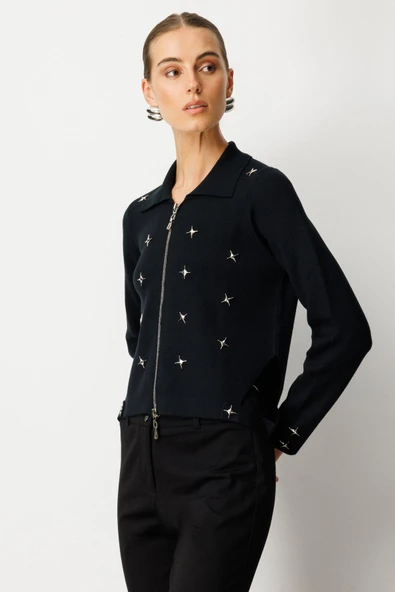 65905 ONTEKS POLO YAKA ZIMBALI FERMUARLI HIRKA - Resim 3