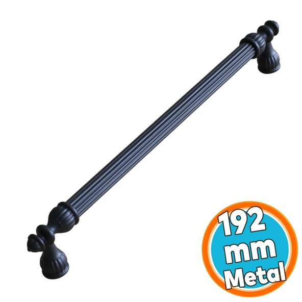 Mobilya Mutfak Dolabı Çekmece Dolap Kulpları Kapak Kulpu Kulbu Siyah 192 mm Metal Kulp ürün görseli