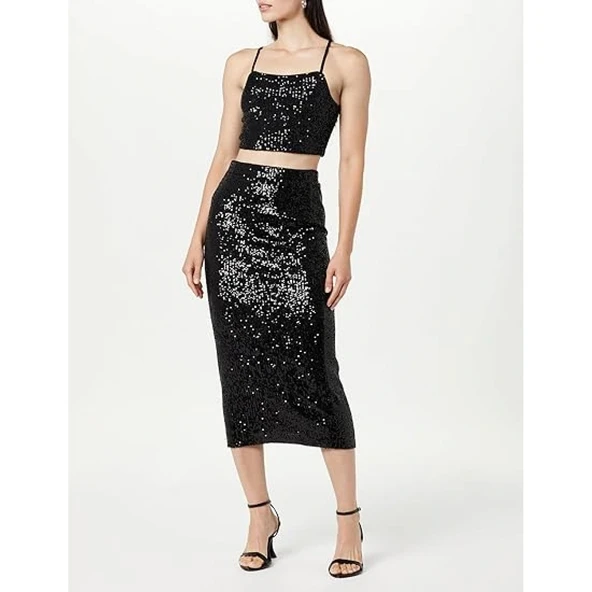 Payetli Uzun Kalem Etek 80 cm ürün görseli 1