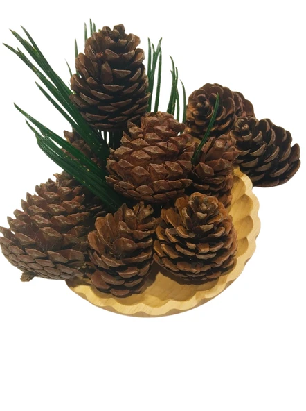 Monalisa Home Yeni Yıl 10 Adet  Ham Çam Kozalağı ürün görseli 1