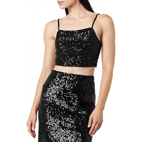 Payetli Uzun Kalem Etek 80 cm - Resim 3