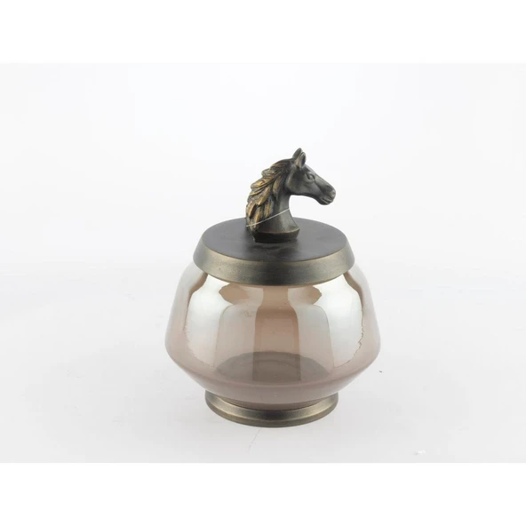 Mikasa Moor Smoke Cam At Kapaklı Mumluk 22x18cm ürün görseli