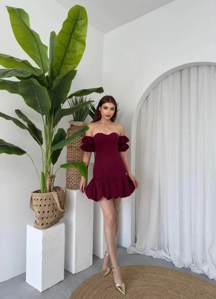 Peyda Straplez Elbise - Resim 3