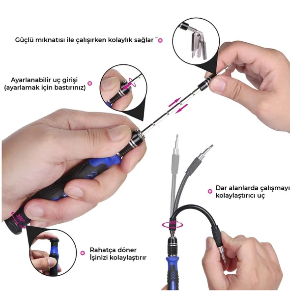 WELLHİSE WH-90 115 PARCA TORNAVİDA SETİ - Resim 3