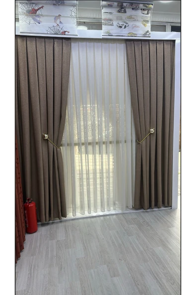 MMTHOME Kornişe Takılan Metal Kolbağı Perde Aksesuarı 1 Adet (Duvar Delmeden Kolay Montaj) - Resim 3