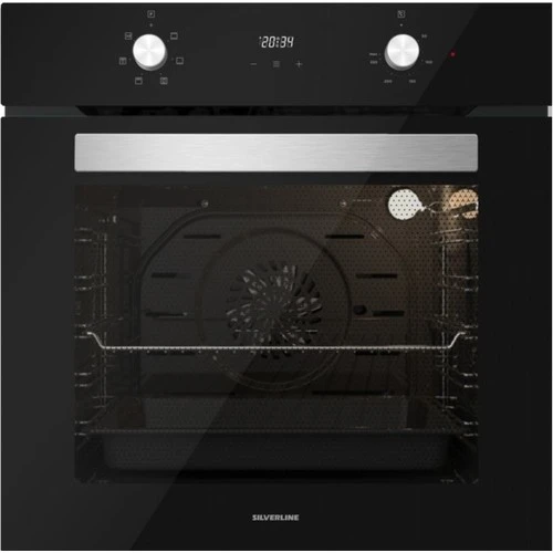 Silverline BO6502B02 - CS5365B01 - 3457 Soho 60 Siyah Cam Ankastre Set - Resim 2