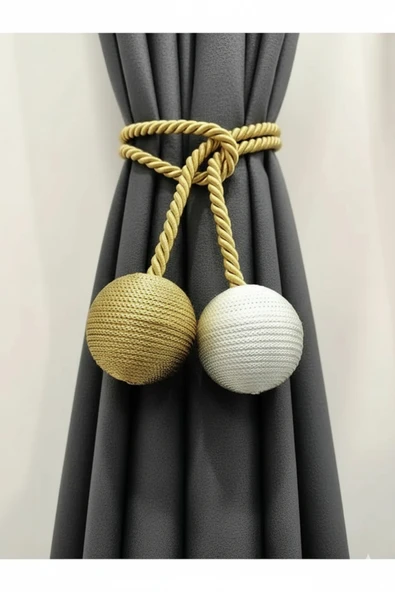 MMTHOME İki Toplu Yan Bağlama Fon Perde Toplama Aparatı - Resim 2