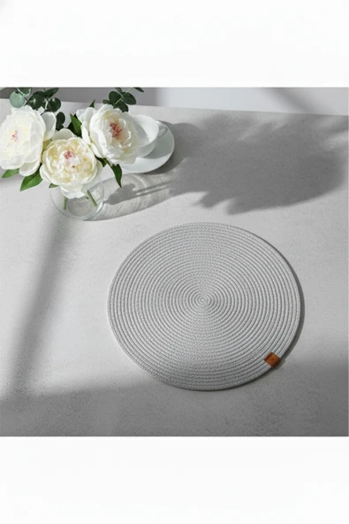 MMTHOME Amerikan Servis Runner 6 Lı Sunum Supla Çeyiz Takımı Örgü Tabak Altı Yanmaz - Resim 4