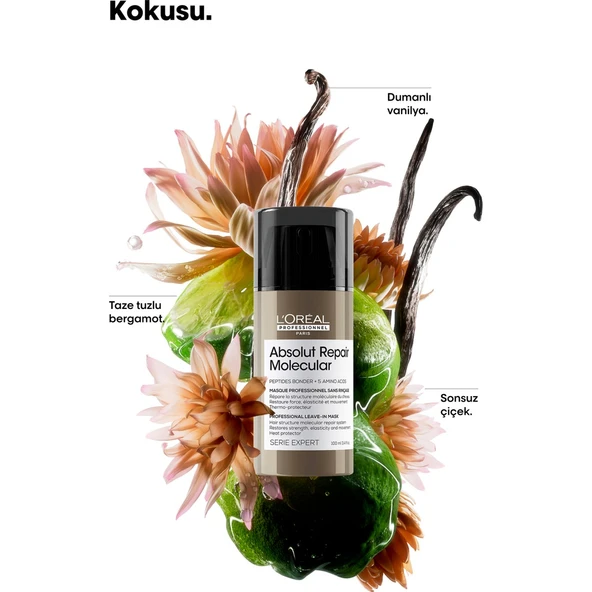 Serie Expert Absolut Repair Molecular Durulanmayan Saç Bakım Maskesi 100ml - Resim 4
