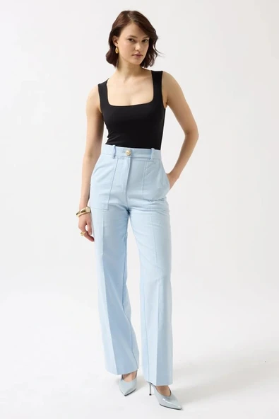 Kare Yaka Kalın Askılı Bodysuit - Resim 3