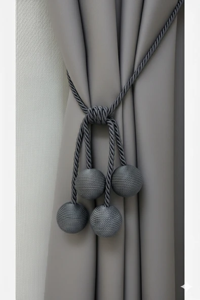 MMTHOME Modern Sarım 4 Toplu Braçol Kornişe Takmatik Ipli Tavan Perde Aksesuarı ürün görseli 1