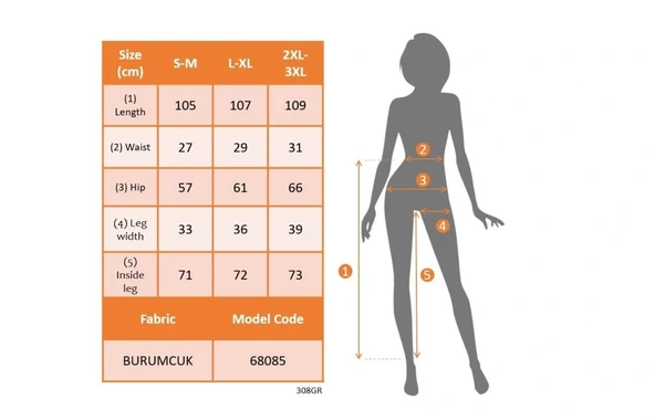 Kadın Yüksek Bel Lastikli önden Iki Parçalı Desenli Bürümcük Pantolon - Resim 8