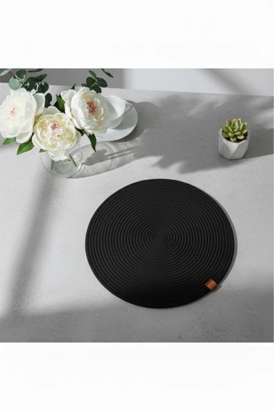 MMTHOME Amerikan Servis Runner 6 Lı Sunum Supla Çeyiz Takımı Örgü Tabak Altı Yanmaz - Resim 4