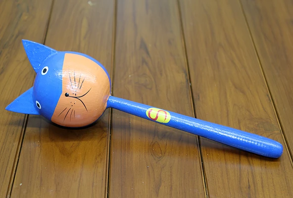 Ahşap Kedili Marakas Tekli Model 2 ürün görseli 1