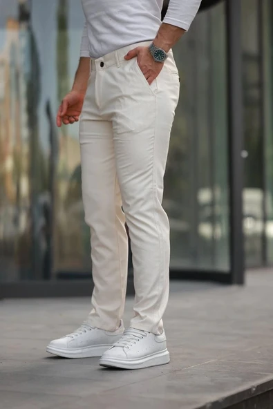 Erkek Dokuma Kumaş Pantolon - Resim 2