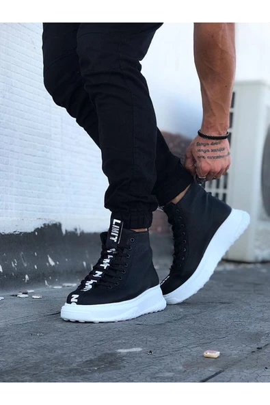 Wagoon WG03 Siyah Casual Erkek Yarım Bilek Bot - Resim 2