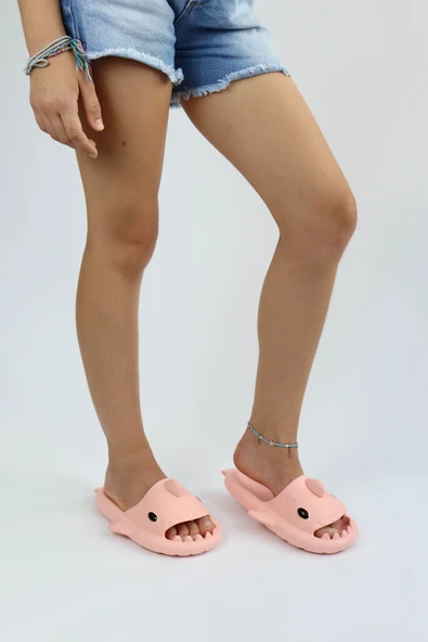 Wagoon  WG500 Köpekbalığı Pembe Unisex Tam Ortopedik Terlik Shark Slides - Resim 5