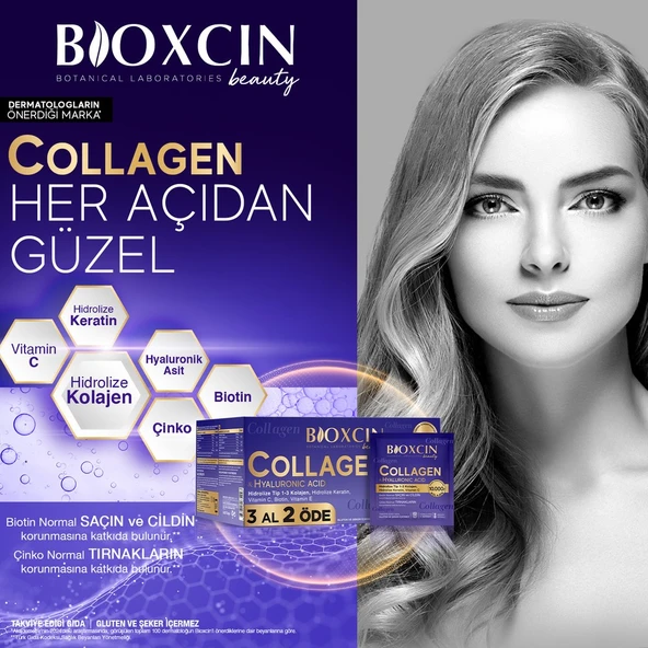 Bioxcin Collagen Hyaluronic Acid Hidrolize Tip 1-3 Kolajen 90 Saşe - Resim 5