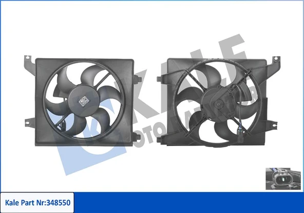 KALE 348550 FAN MOTORU DAVLUMBAZLI HYUNDAI ACCENT ERA 977301E000 ürün görseli 1