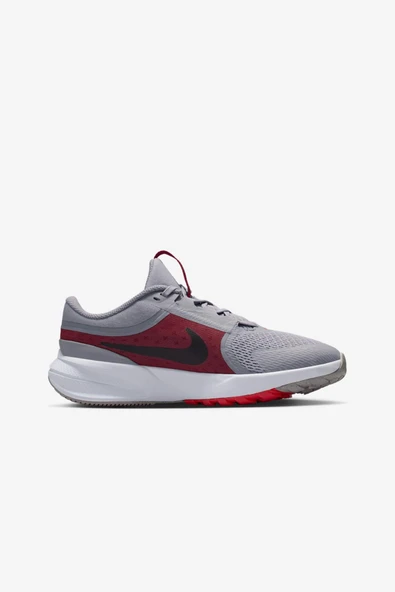 Nike Runner 5 HF7004-100 Gri & Bordo Kadın Günlük Spor Ayakkabı - Resim 2