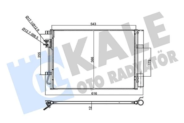 KALE 358445 353130 KONDENSER HYUNDAI i20 1.2 12- AL/AL 976060U000-976060U000AS ürün görseli