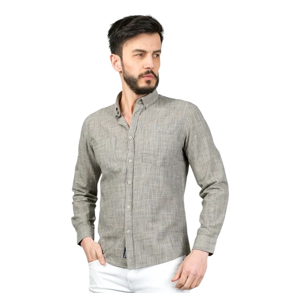 Uzun Kol Erkek Gömlek - Resim 4