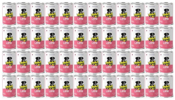 King Et Parçacıklı Kuzu Etli Yavru Köpek Konserve 400 Gr*48 ADET ürün görseli