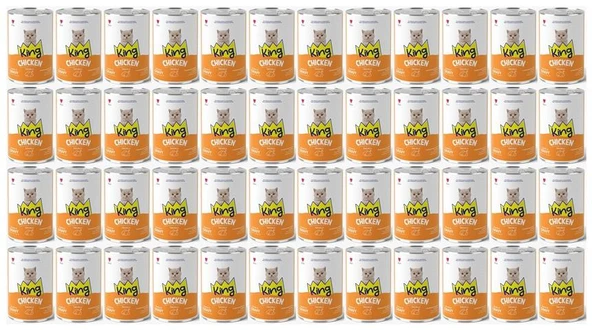 King Et Parçacıklı Tavuklu Yavru Kedi Konserve 400 Gr*48 ADET ürün görseli