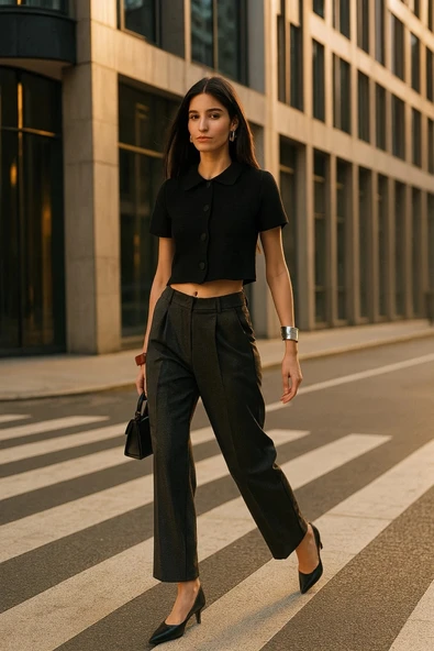 Bebe Yaka Düğmeli Bluz ürün görseli