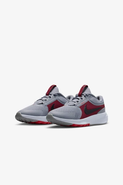 Nike Runner 5 HF7004-100 Gri & Bordo Kadın Günlük Spor Ayakkabı - Resim 3