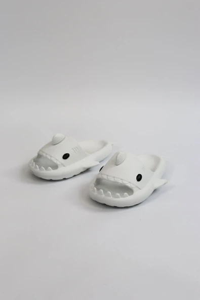 Wagoon  WG500 Köpekbalığı Beyaz Unisex Tam Ortopedik Terlik Shark Slides Cocuk ürün görseli