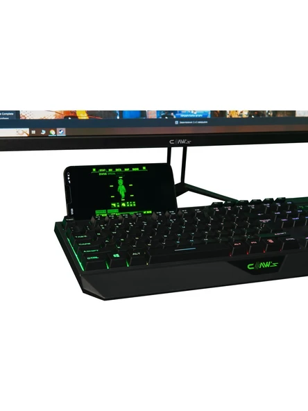 Claw's Nexus K1 RGB Full Membran 104 Tuşlu Ekstra Multimedya / Rollover Ses Kontrol Mekanizmalı & Claw's Reflex Örgü Kablolu Gaming Klavye (11 Farklı RGB Efektli) - Resim 5