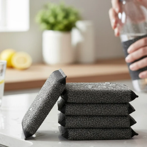 Technow 9 Parça Çok Amaçlı Genel Kullanım Mutfak Bulaşık Süngeri Yıkama Seti - Resim 4