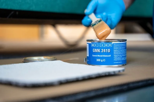 Weicon GMK 2410 Kontakt Yapıştırıcı Yüksek mukavemetli ve hızlı kürlenen 1 komponentli kauçuk-metal yapıştırıcı 350gr - Resim 6