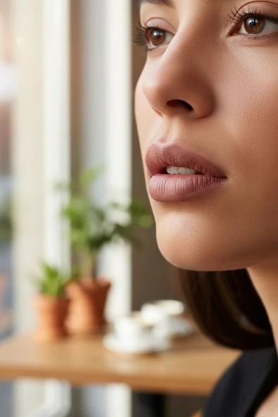 Gabrini Matte Long Lasting Mat Bej-Kahve Likit Ruj - Resim 2