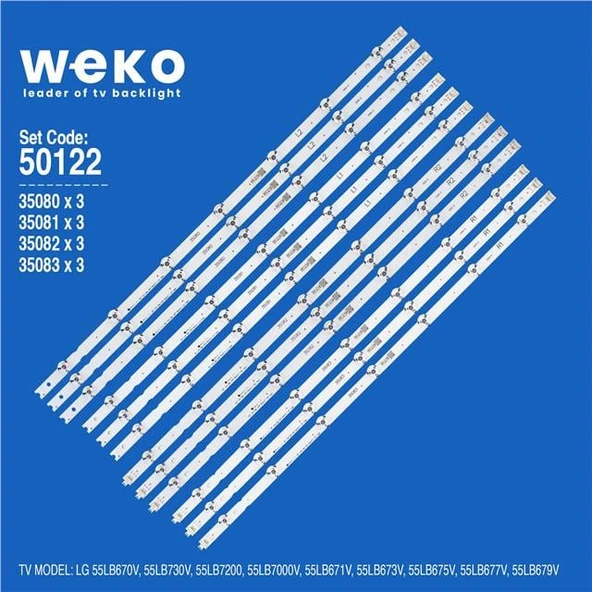 Lg 55LB675V 55'' İnç 12 Adet Tv Led Bar ( Tvnizin içindeki led barla aynısı olduğunu görmeden almayınız. Led bar ürünlerinde paket açıldığında iade kabul edilmemektedir. ) ürün görseli 1