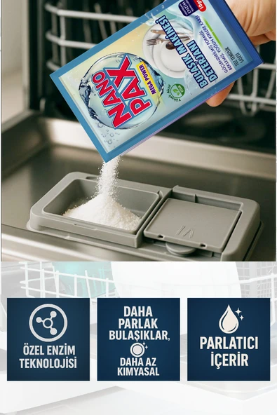 BULAŞIK MAKİNESİ PARLATICILI TOZ DETERJAN 6 X 10GR SAŞE - Resim 4