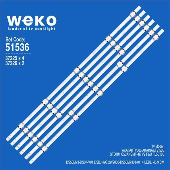 Vestel 50FD5400 50'' 6 Adet Tv Led Bar ( Tvnizin içindeki led barla aynısı olduğunu görmeden almayınız. Led bar ürünlerinde paket açıldığında iade kabul edilmemektedir. ) ürün görseli