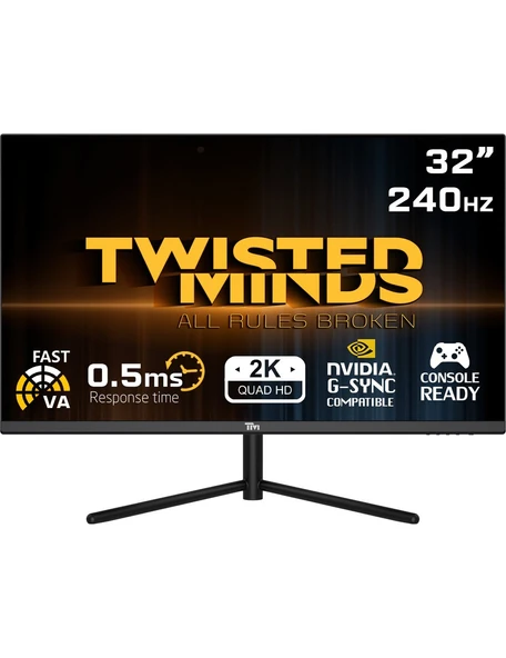 Twısted Mınds 32" TM32QHD240VA Qhd 2k 240HZ 0,5ms HDMI Dp HDR10 Gamıng Monitör ürün görseli