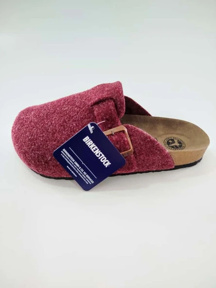 BİRKENSTOCK BOSTON KEÇE TERLİK BORDO - Resim 4